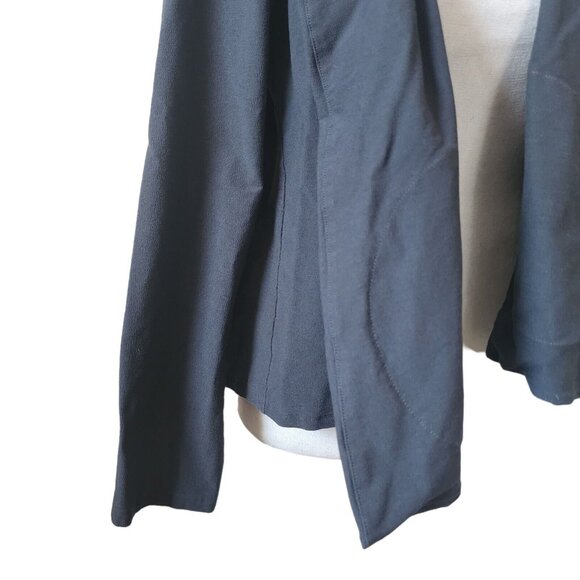 Eileen Fisher Petite Medium Gray Open Front Women’s Blazer Jacket - Picture 2 of 5